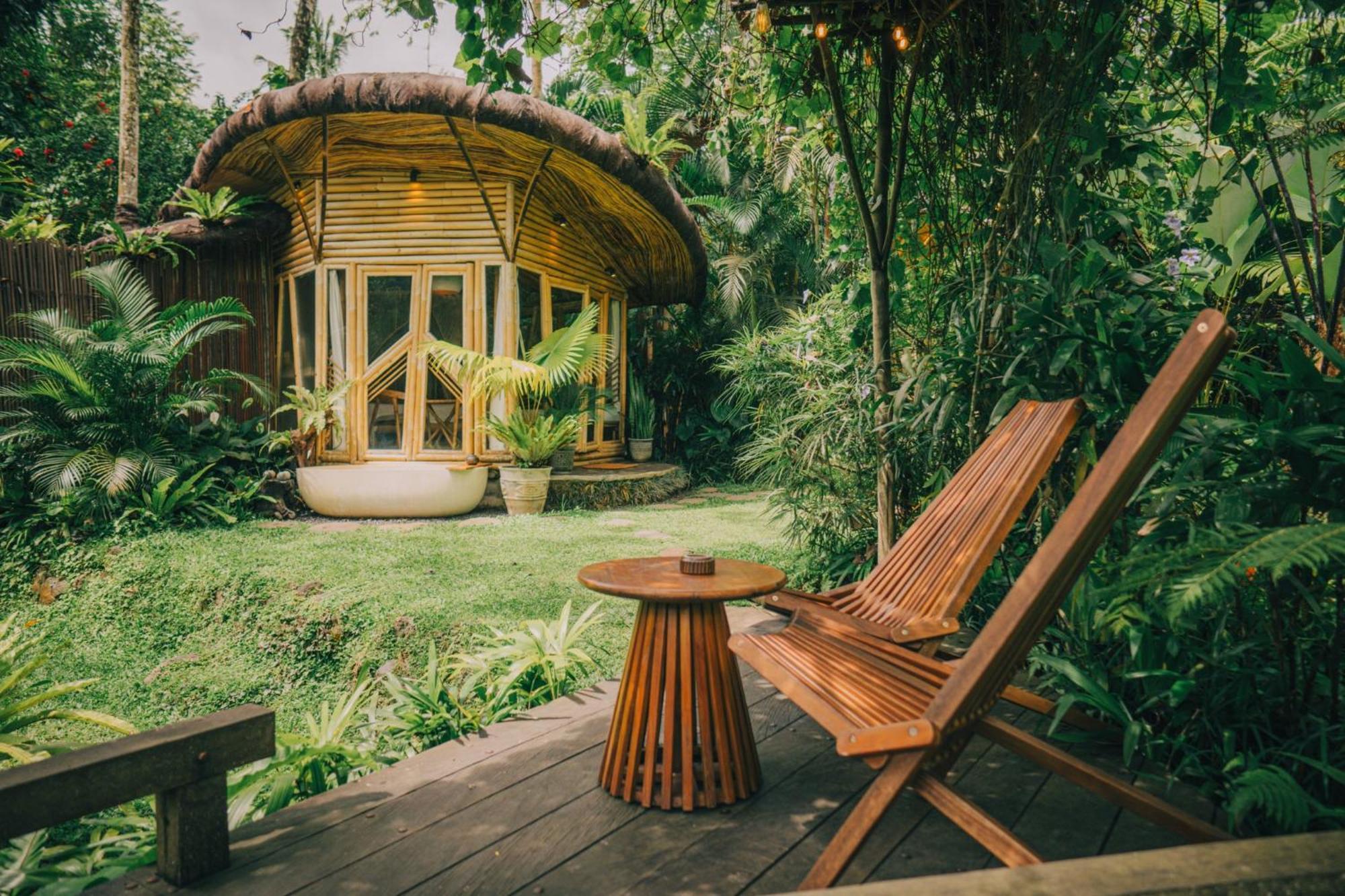 Hideout Eco Bamboo House Bali Villa Selat Exterior foto
