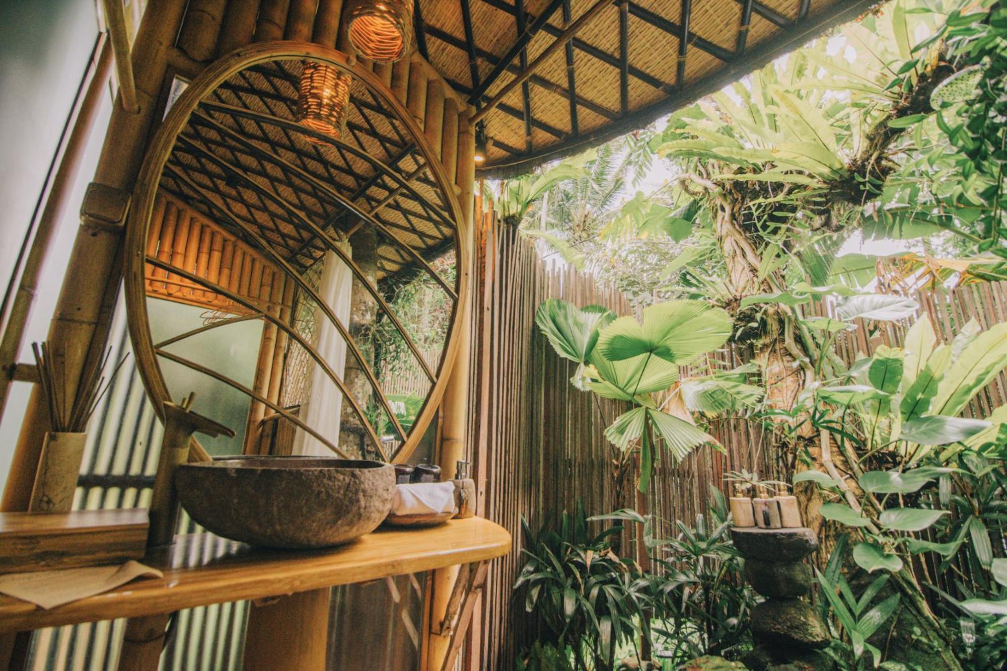 Hideout Eco Bamboo House Bali Villa Selat Exterior foto