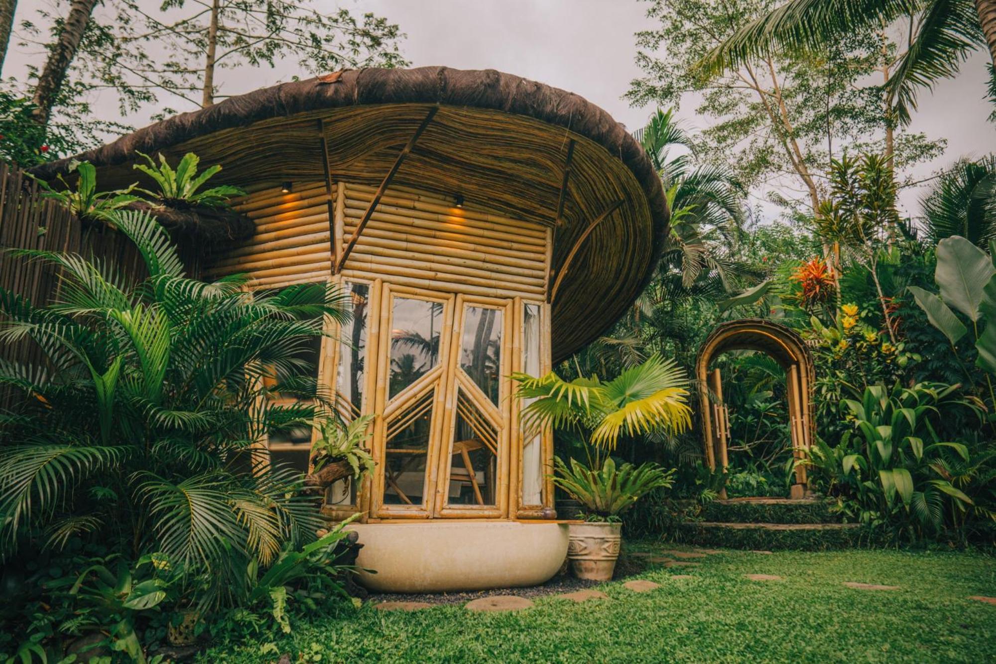 Hideout Eco Bamboo House Bali Villa Selat Exterior foto