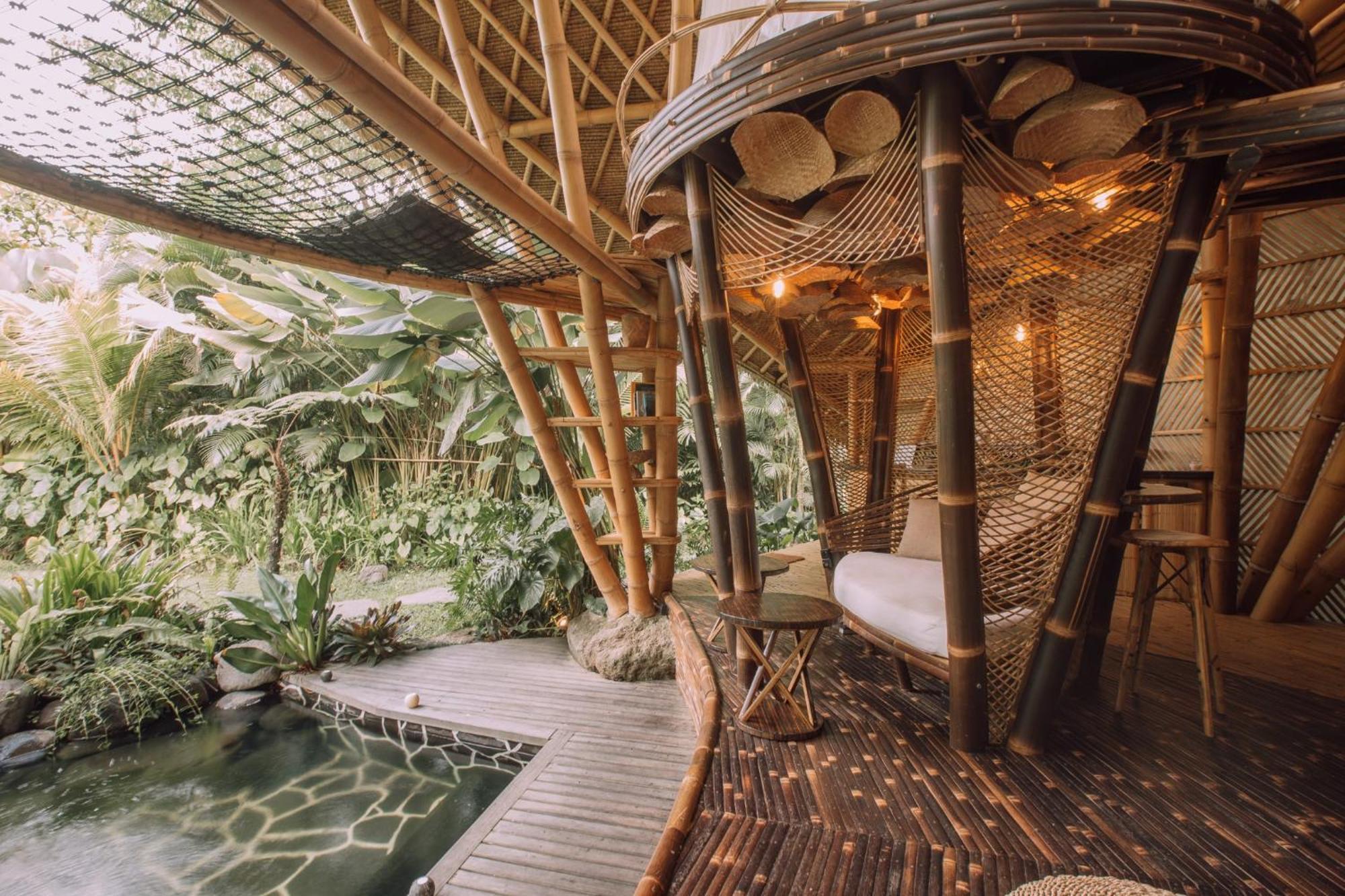Hideout Eco Bamboo House Bali Villa Selat Exterior foto