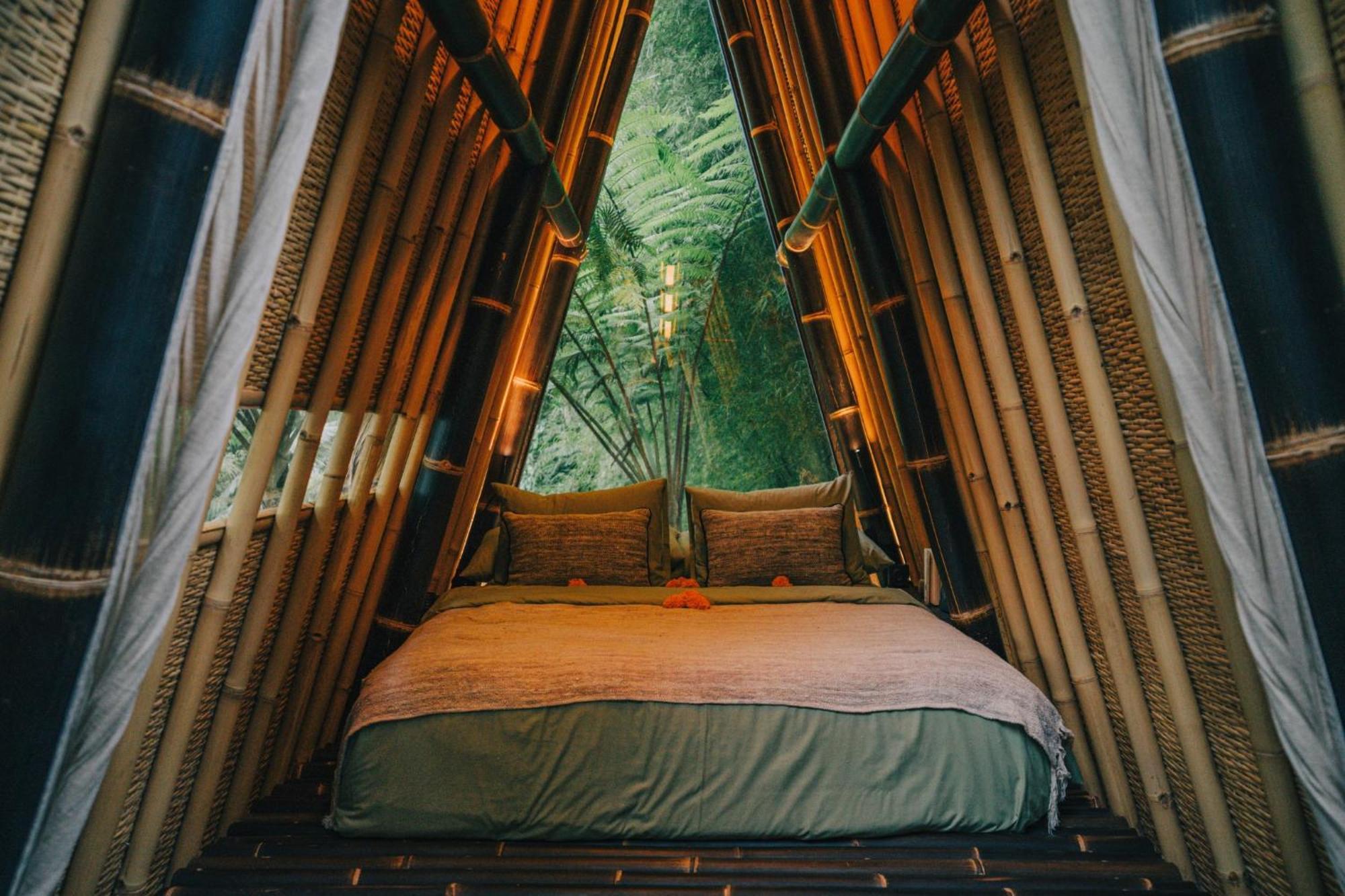 Hideout Eco Bamboo House Bali Villa Selat Exterior foto