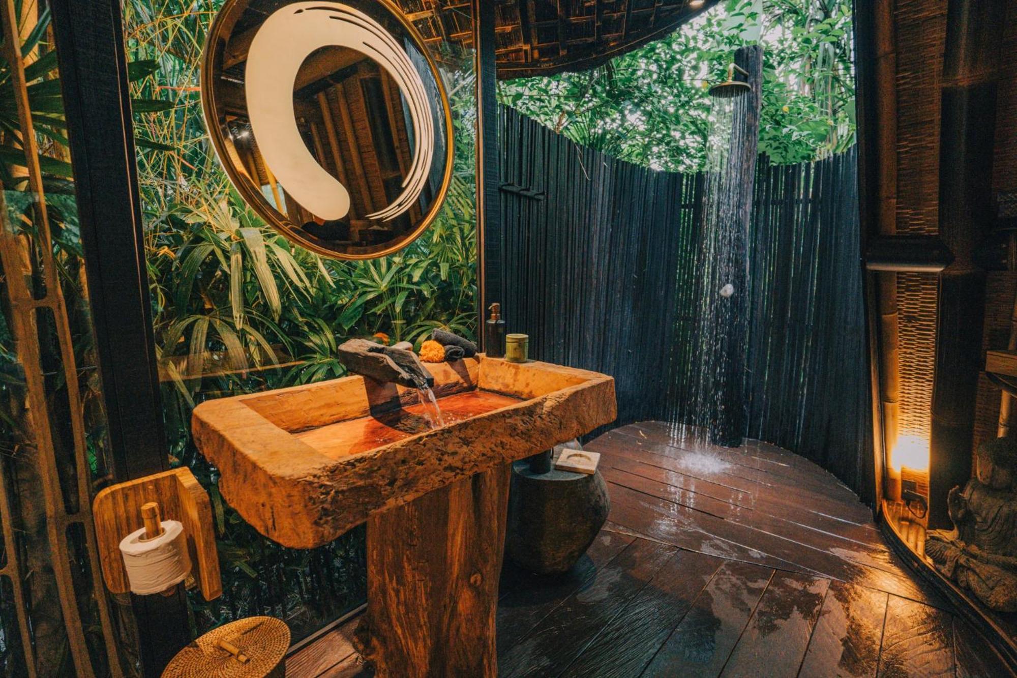 Hideout Eco Bamboo House Bali Villa Selat Exterior foto