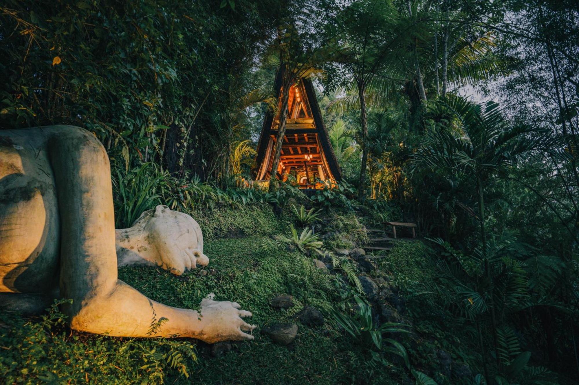 Hideout Eco Bamboo House Bali Villa Selat Exterior foto