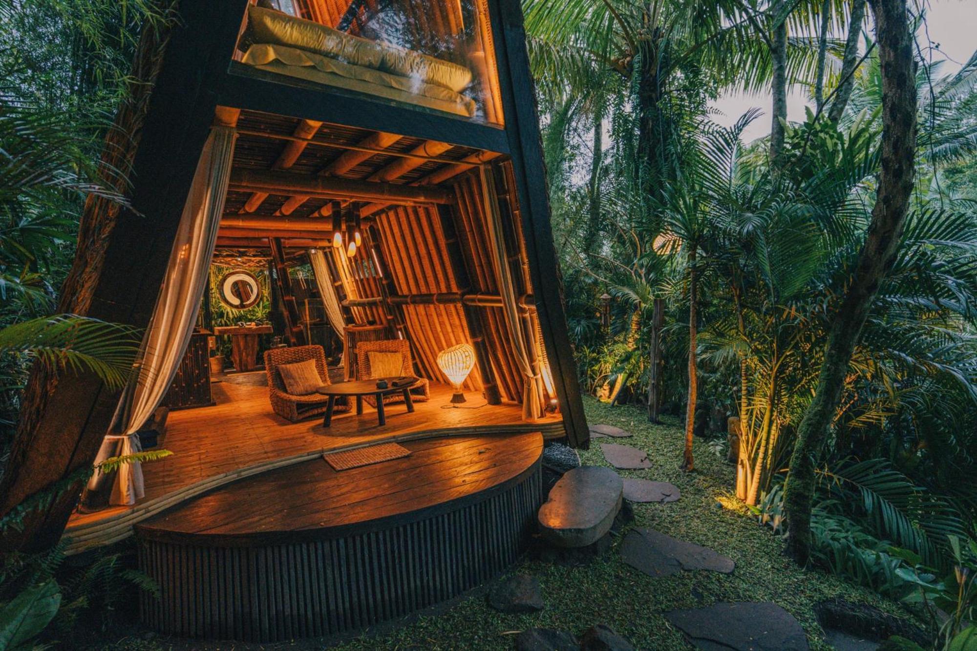 Hideout Eco Bamboo House Bali Villa Selat Cameră foto