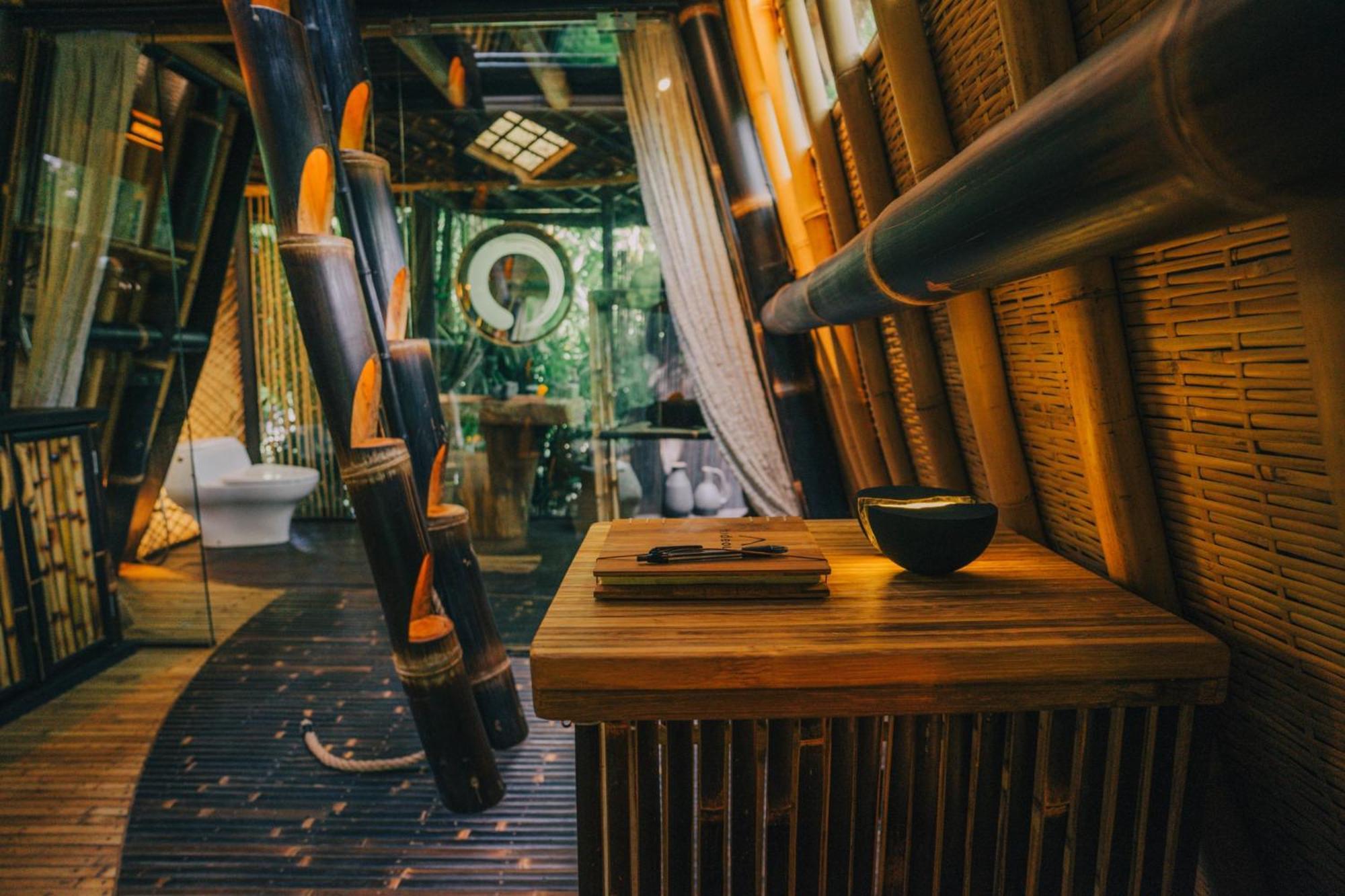 Hideout Eco Bamboo House Bali Villa Selat Cameră foto