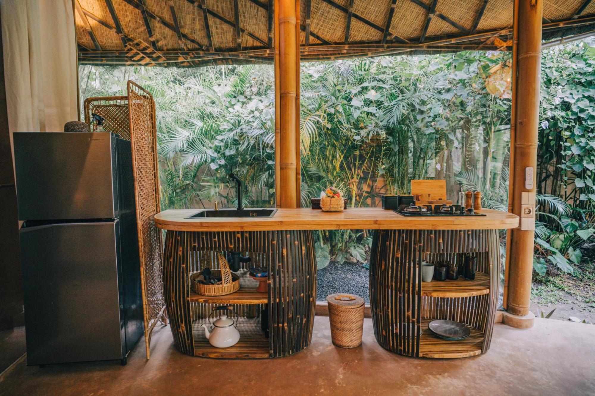Hideout Eco Bamboo House Bali Villa Selat Cameră foto